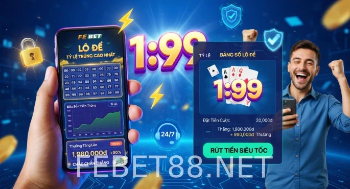 Lô đề Febet: chơi xổ số trực tuyến 1 ăn 99 4 lô đề Febet